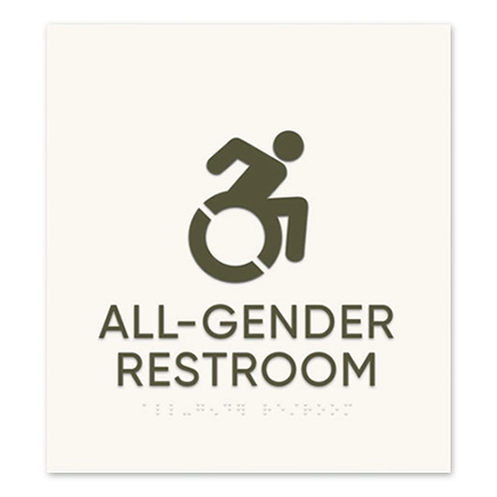 All-Gender Restroom Sign w/Dynamic ISA - Back of House