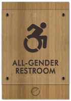 All-Gender Restroom Sign w/ Dynamic ISA Symbol