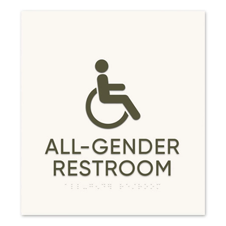 All-Gender Restroom Sign w/ISA - Back of House