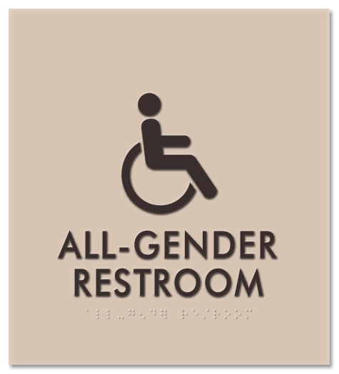 "All Gender Restroom" Sign w/ISA Symbol