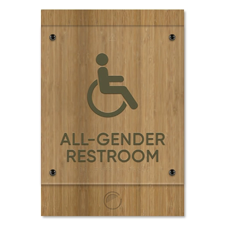 All-Gender Restroom Sign w/ISA Symbol
