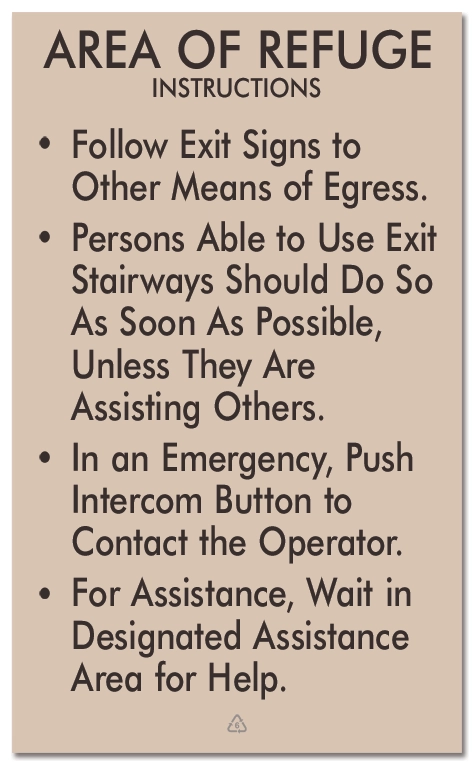 Area of Refuge Instructions