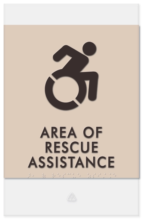 Area of Rescue Assistance Sign - NYC Compliant