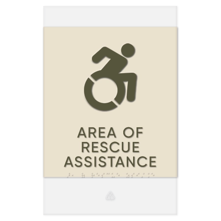 Area of Rescue Assistance Sign - NYC Compliant