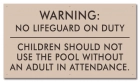 Arkansas No Lifeguard Sign