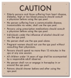 Arkansas Spa Rules Caution Sign