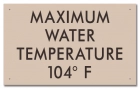 Arkansas Spa Water Temperature Sign