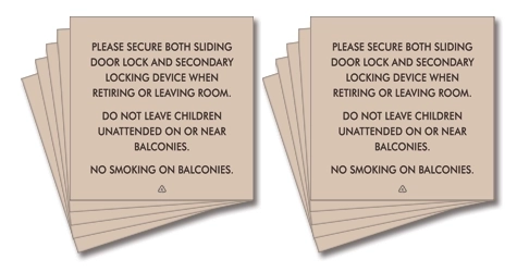 Balcony Safety - No Smoking Sign - 10 Pack