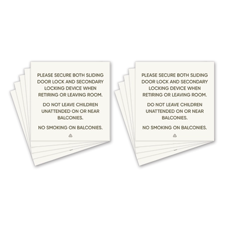 Balcony Safety - No Smoking Sign - 10 Pack