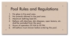 Baldwin County, Alabama Pool Rules Sign