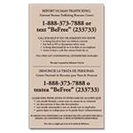 Baltimore, Maryland Large Human Trafficking Notice - Acrylic
