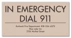 California In Emergency Dial 911 Sign