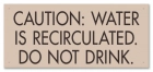 California Recirculated Pool Water Warning Sign