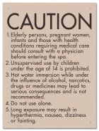 California Spa Rules Sign