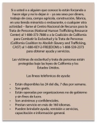 California Spanish Human Trafficking Notice