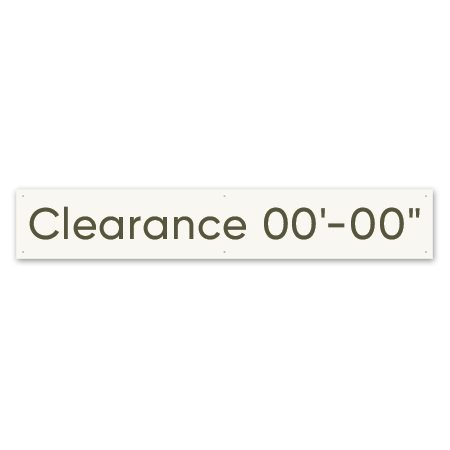 Clearance Sign w/Height Indicator
