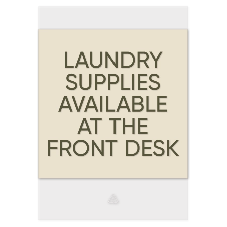 Complimentary Laundry Supplies at Front Desk