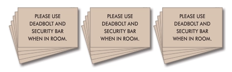 Deadbolt & Security Bar Decal - 15 Pack