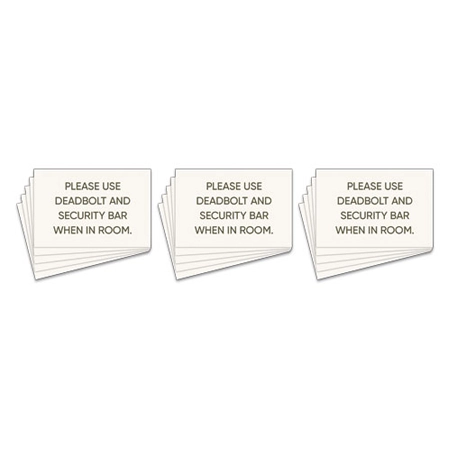 Deadbolt & Security Bar Decal - 15 Pack