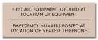 Delaware First Aid and Emergency Phone Location Sign