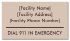 Emergency Dial 911 Pool Sign