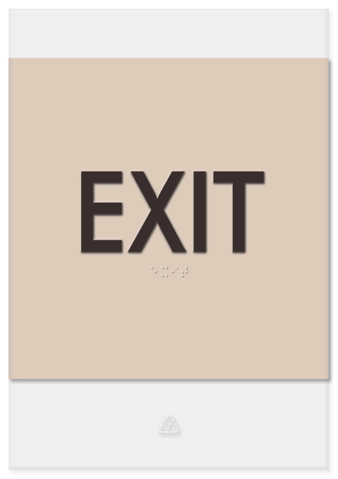 "Exit" Egress Sign - CA Compliant
