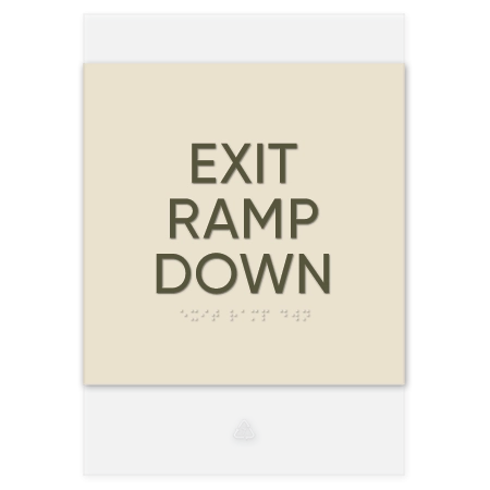 Exit Ramp Down Egress Sign - CA Compliant