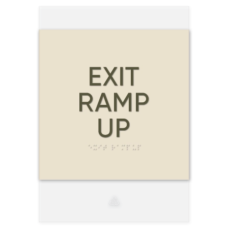 Exit Ramp Up Egress Sign - CA Compliant