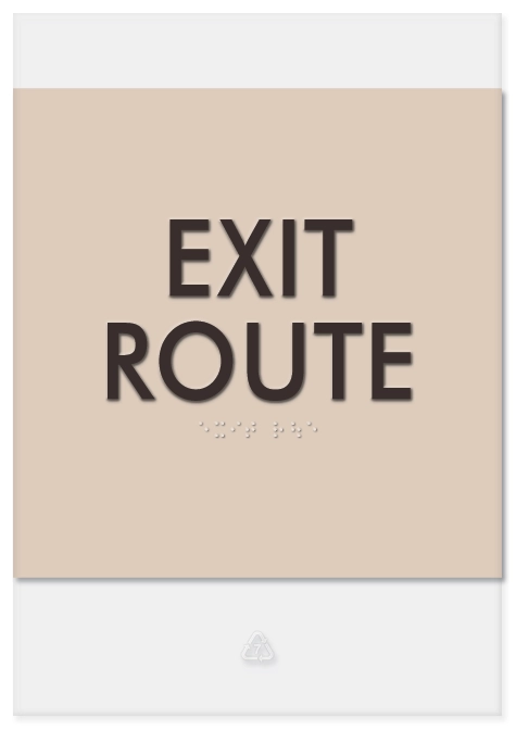 "Exit Route" Egress Sign - CA Compliant