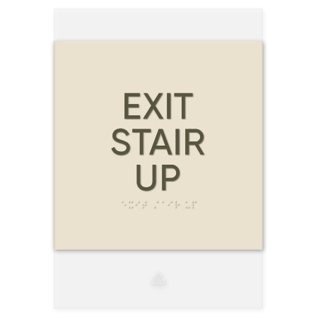 Exit Stair Up Egress Sign - CA Compliant