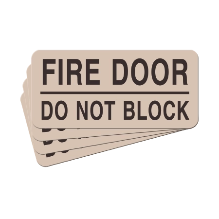 Fire Door - Do Not Block Label - 4 Pack