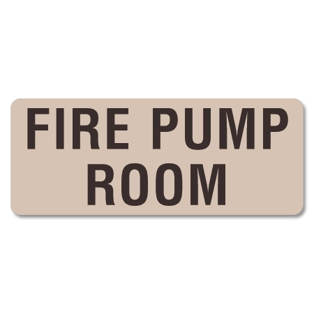 Fire Pump Room Label