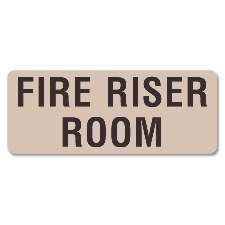 Fire Riser Room Label