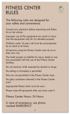 Fitness Center Rules