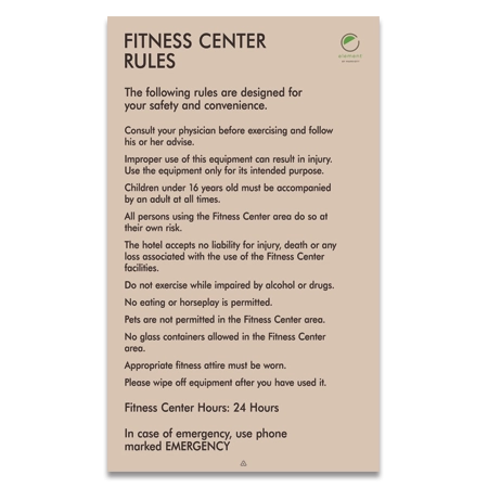 Fitness Center Rules