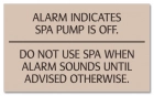 Florida Spa Alarm Rules Sign
