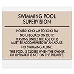 Front Desk Pool Supervision Sign - NJ Compliant