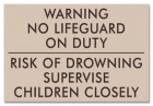 Georgia No Lifeguard On Duty Sign