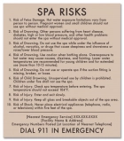 Georgia Spa Risks Sign