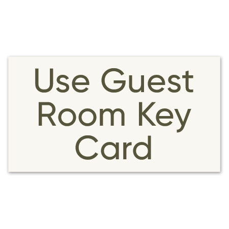 Guest Room Key Card Sign - 5 Pack