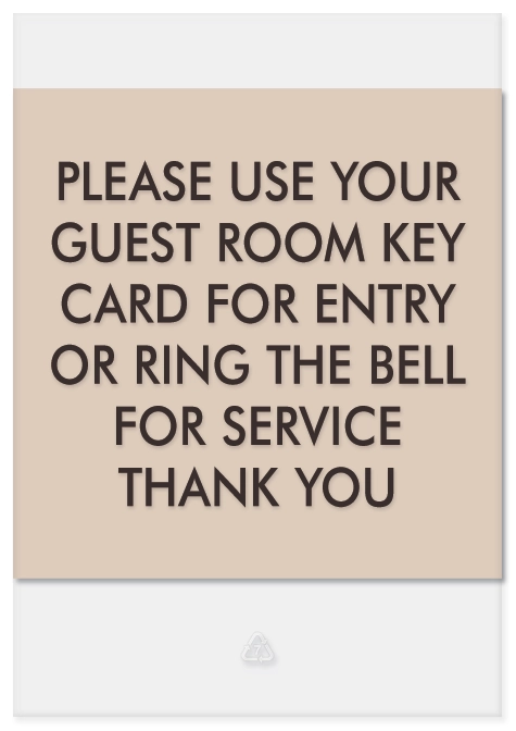 Guest Room Key Card Sign