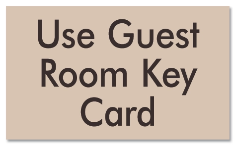 Guest Room Key Card Sign