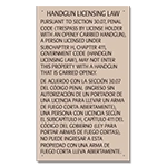 Handgun Licensing Law Sign (30.07) - Open Carry