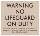 Idaho No Lifeguard Warning Sign