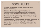 Idaho Pool Rules Sign