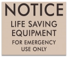 Illinois Life Saving Equipment Sign
