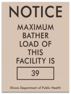 Illinois Maximum Bather Load Pool & Spa Sign