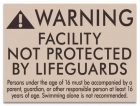 Illinois No Lifeguard Sign