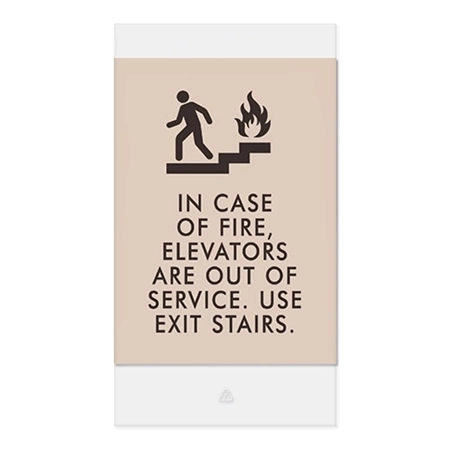 In Case of Fire, Elevators Are Out of Service... - No Braille
