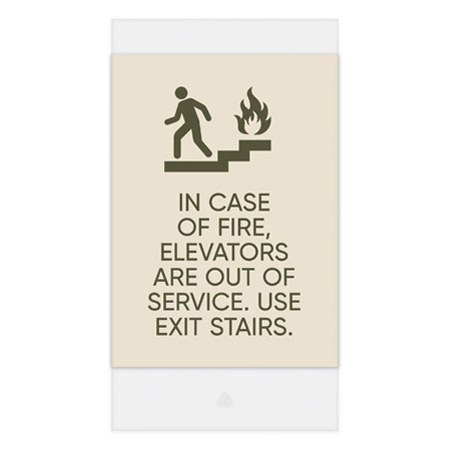 In Case of Fire, Elevators Are Out of Service... - No Braille